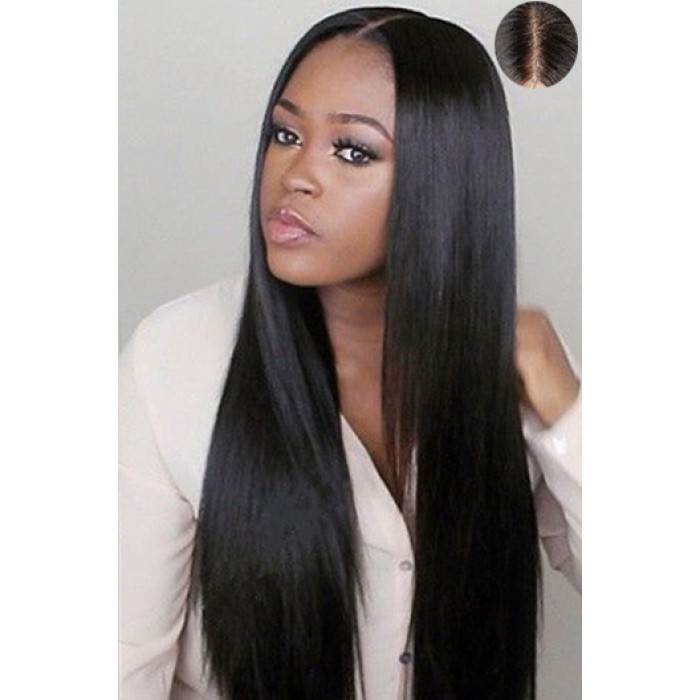 lace frontal middle part